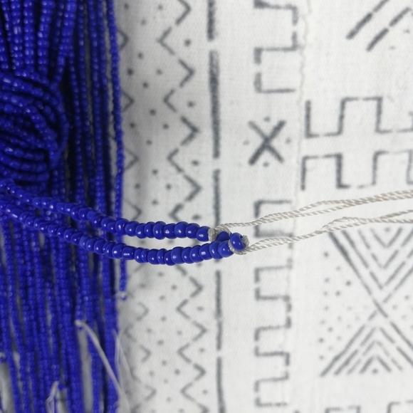 "Lavish" Adjustable African Waist Beads Blue - Picture 2 of 5